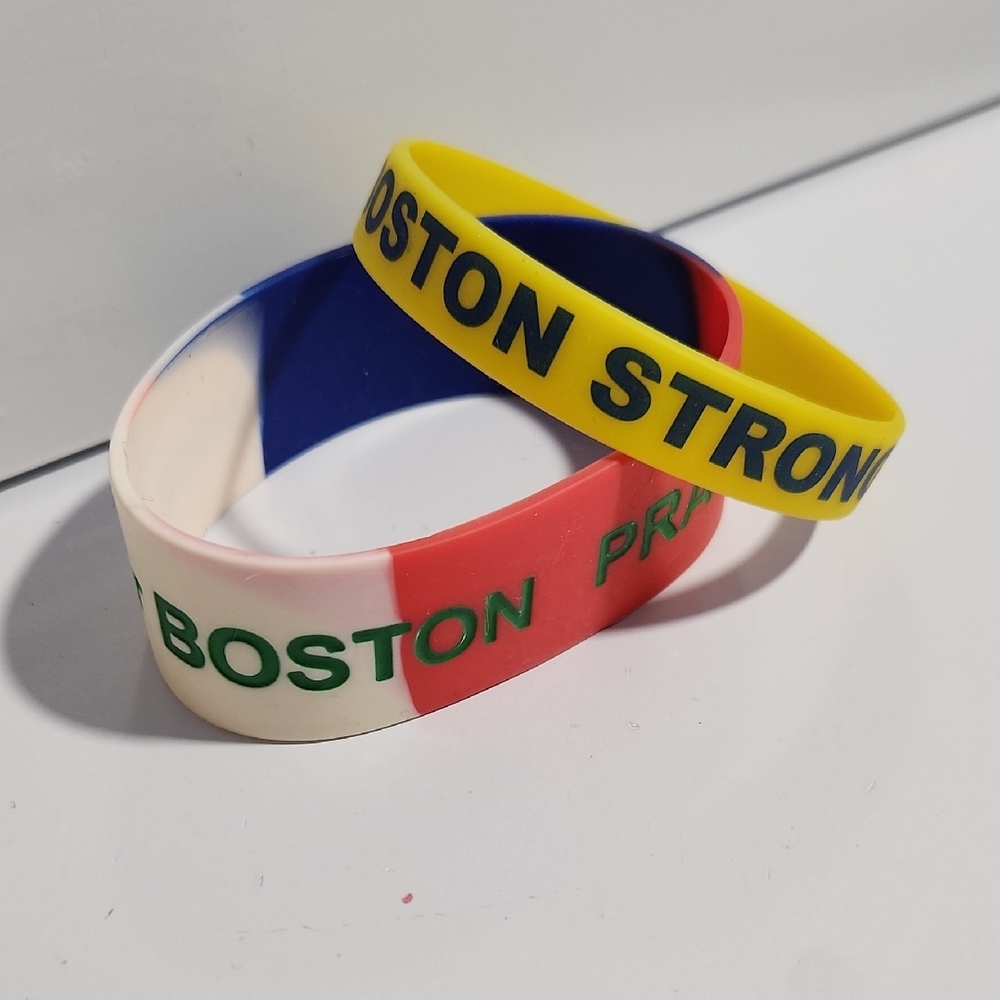 Boston Strong Rubber Wristbands - Yellow, Red, White, Blue